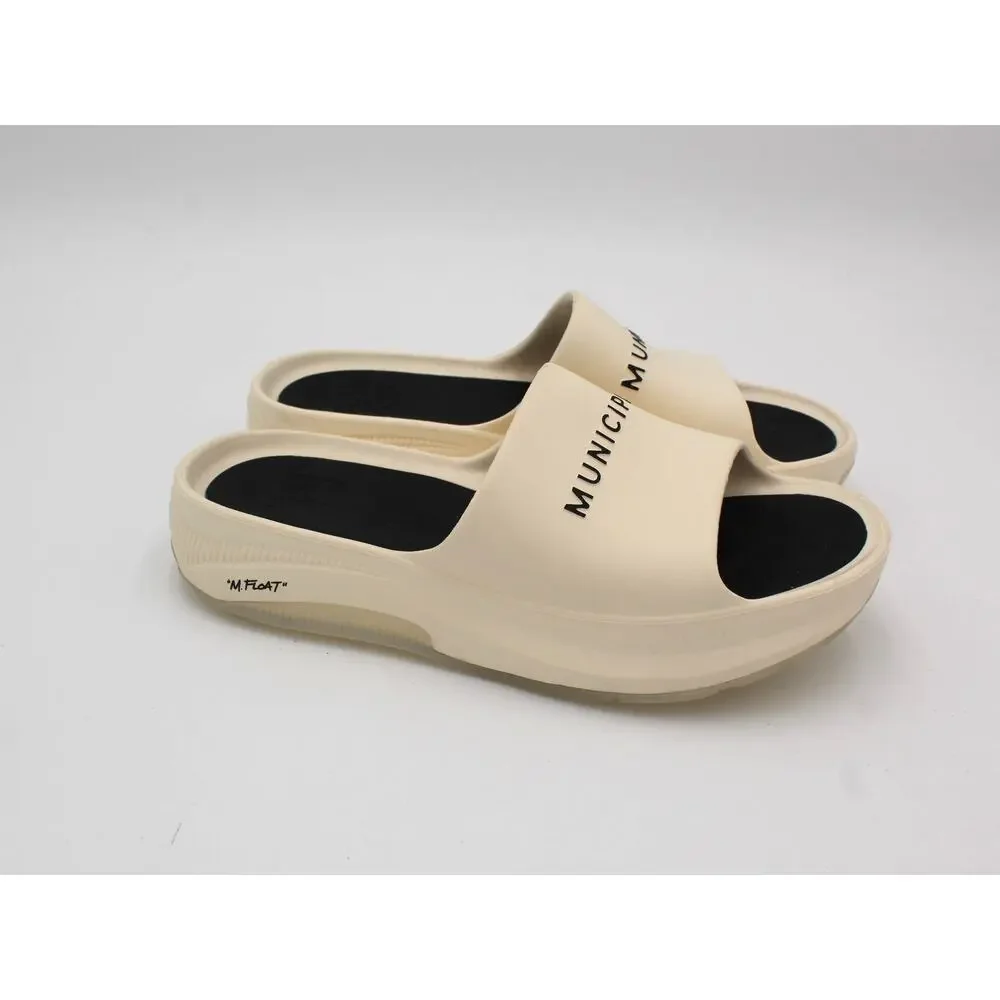Municipal Podium Slide Mens 9 White Black Recovery Comfort Sandal Summer Outdoor